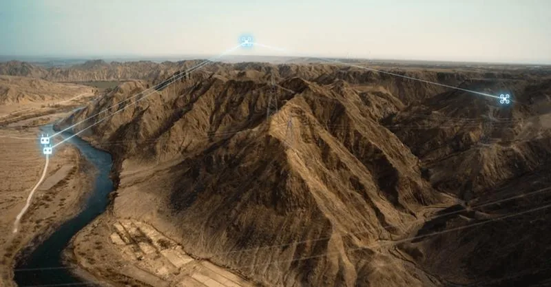 Vista a&eacute;rea capturada con dron de mapeo en Hermosillo, Sonora